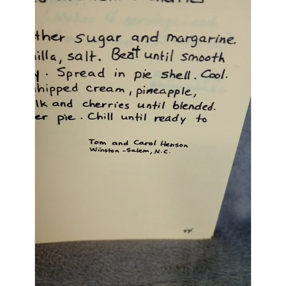 Local Family Handmade Cookbook Johnson Gomez Family Winston-Salem East Bend, NC‎